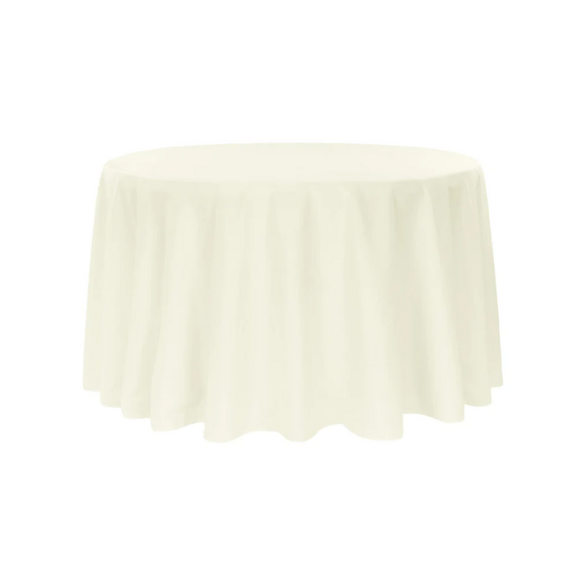108 Ivory Round Tablecloth