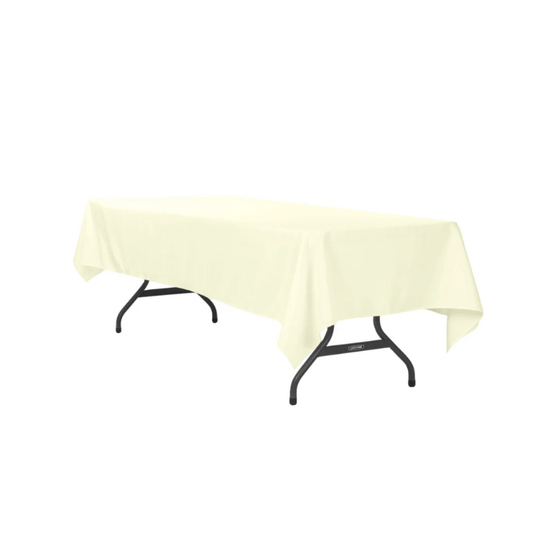 60x126 Ivory Rectangular Tablecloth